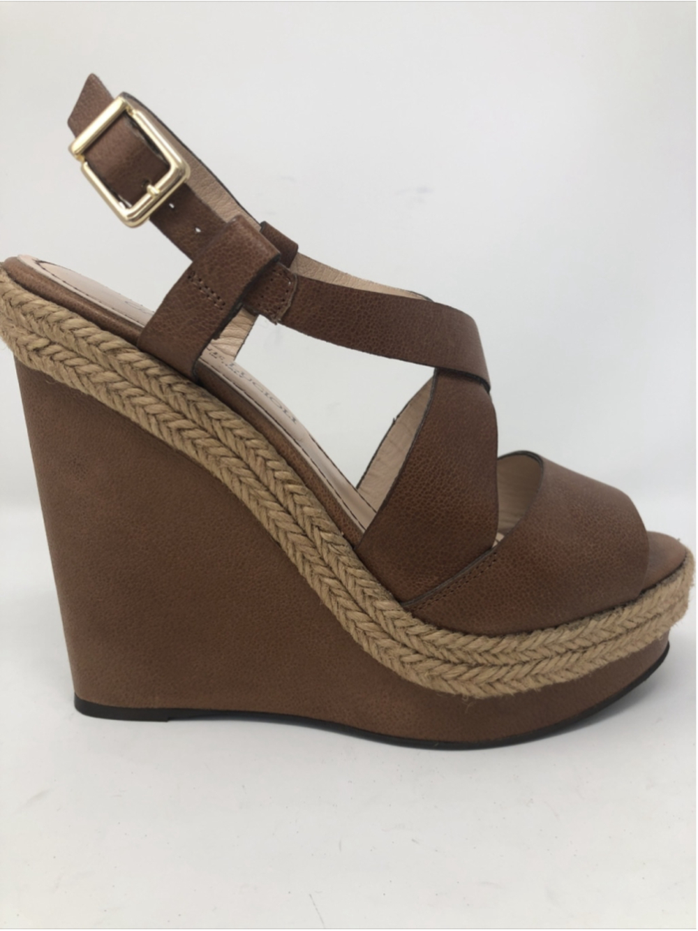 gastone lucioli camel colored wedge size 10